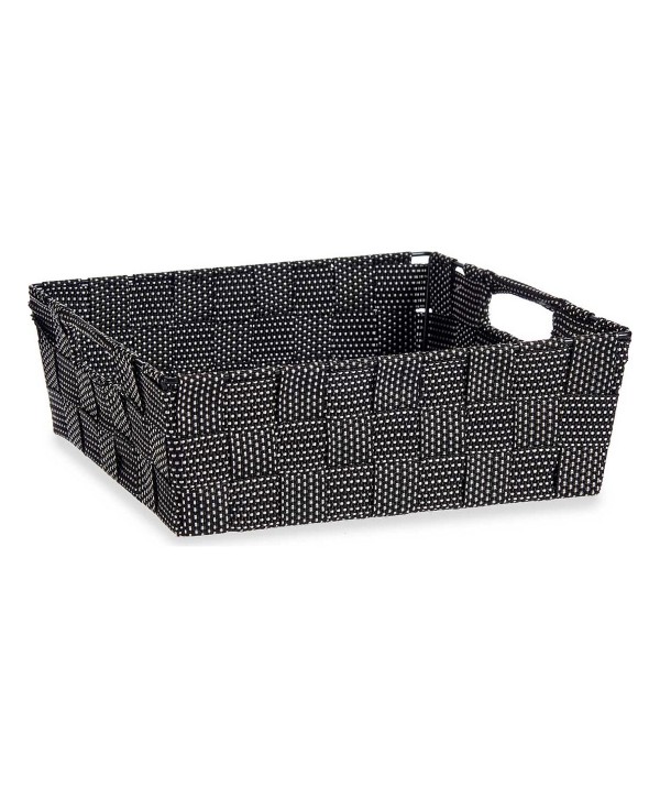 Basket Kipit Black Cloth 23 x 8 x 27 cm