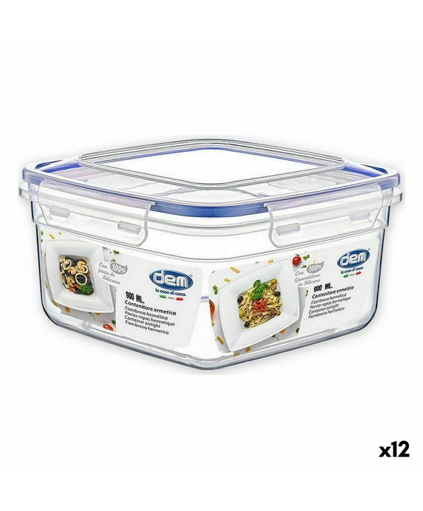 Hermetic Lunch Box Dem 900 ml 15 x 15 x 8 cm (12 Units)