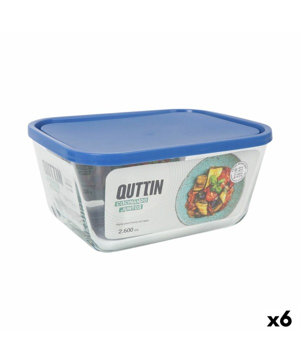Lunchbox Inde Frigo rechteckig 2,6 L (6 Stück)