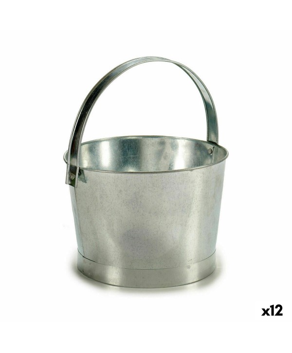 Blumentopf Ibergarden NAVI-AR-280 Silberfarben Zink Würfel 25 x 30 x 26,5 cm (12 Stück)