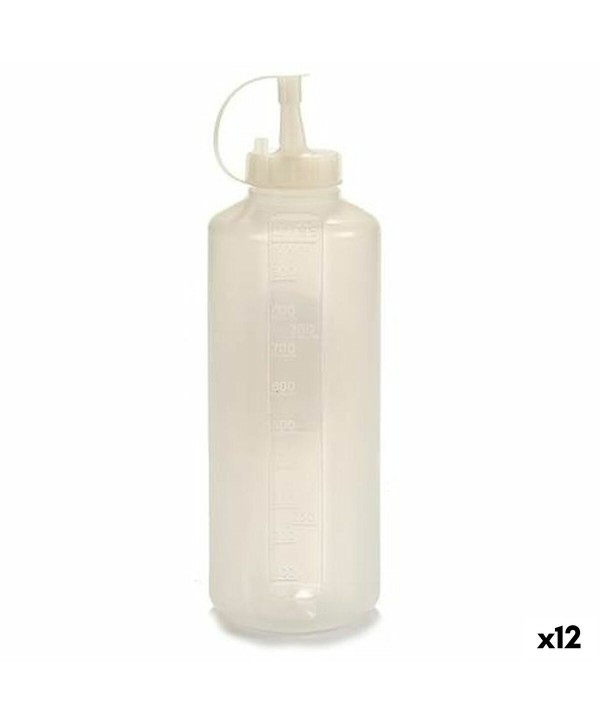 Sauce Boat Transparent Plastic 1 L (12 Units)
