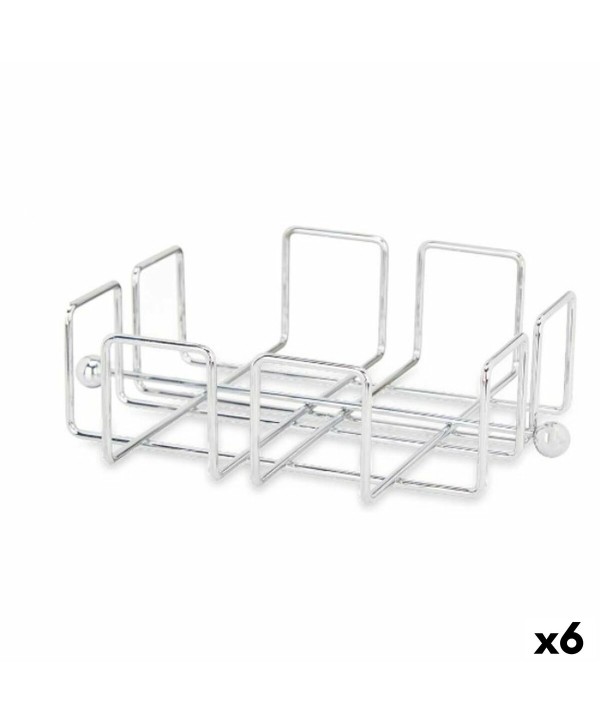 Napkin holder Kinvara W3683A-1-350G Silver Metal 19,3 x 6,5 x 19,3 cm (6 Units)