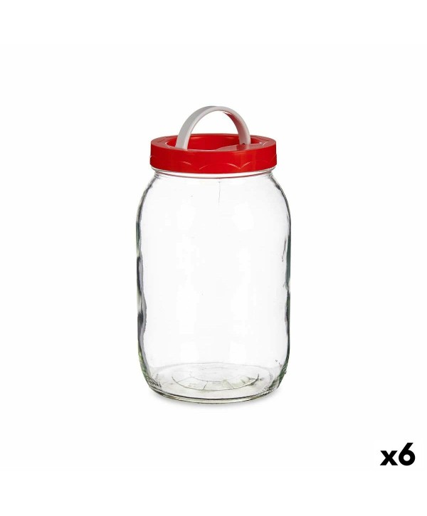 Jar Vivalto 181 Red 2 L Lid with handle (6 Units)