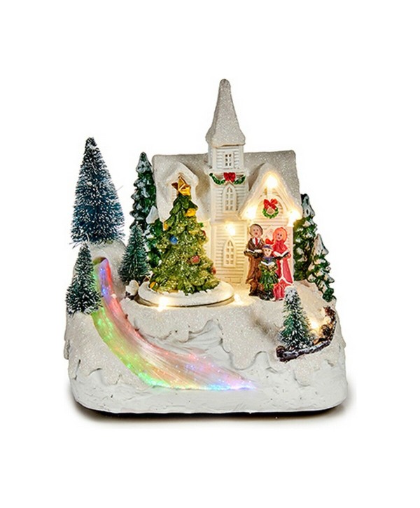 Dekoration Haus 12,5 x 17,5 x 16 cm Weiß Harz