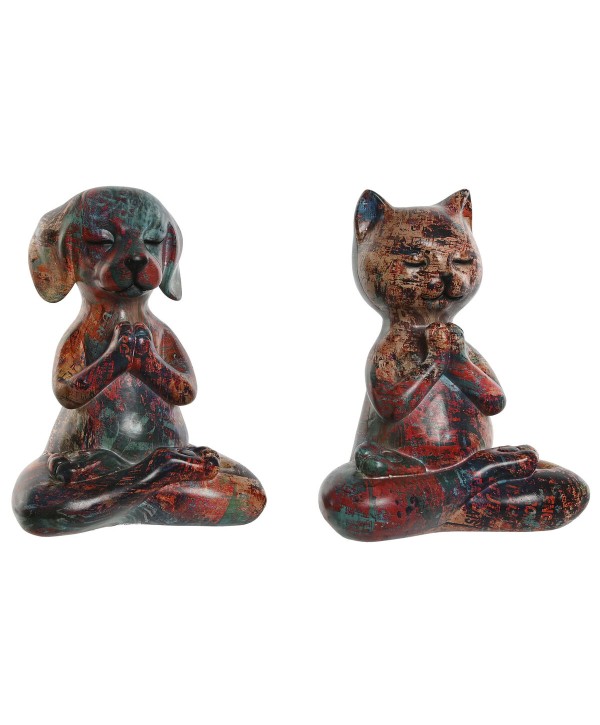 Deko-Figur Home ESPRIT Bunt tiere 17 x 14 x 22,5 cm (2 Stück)