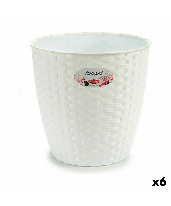 Planter Stefanplast White Plastic 24 x 22,5 x 24 cm (6 Units)