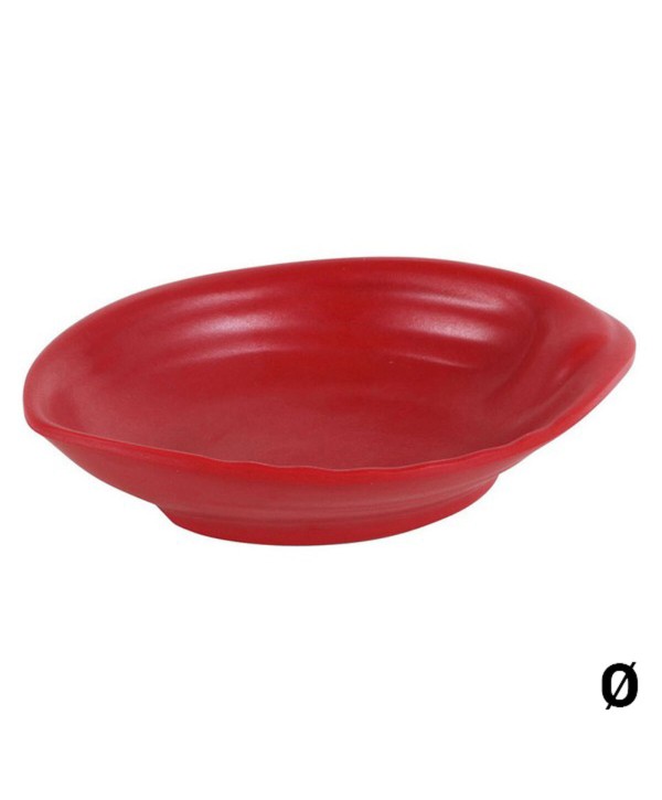 Snack tray Inde Petal Red Oval 12 x 9 x 2 cm