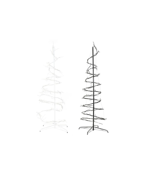 Weihnachtsbaum DKD Home Decor Weiß Schwarz Metall 70 x 70 x 190 cm (2 Stück)