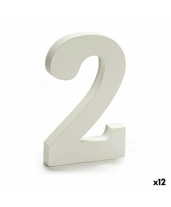 Number Pincello 2 White 1,8 x 21 x 17 cm (12 Units)