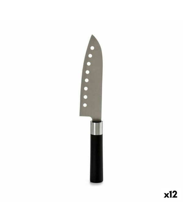 Küchenmesser Kinvara KT11-5604S03 Schwarz Silberfarben Edelstahl Kunststoff 5 x 30 x 2,5 cm (12 Stück)