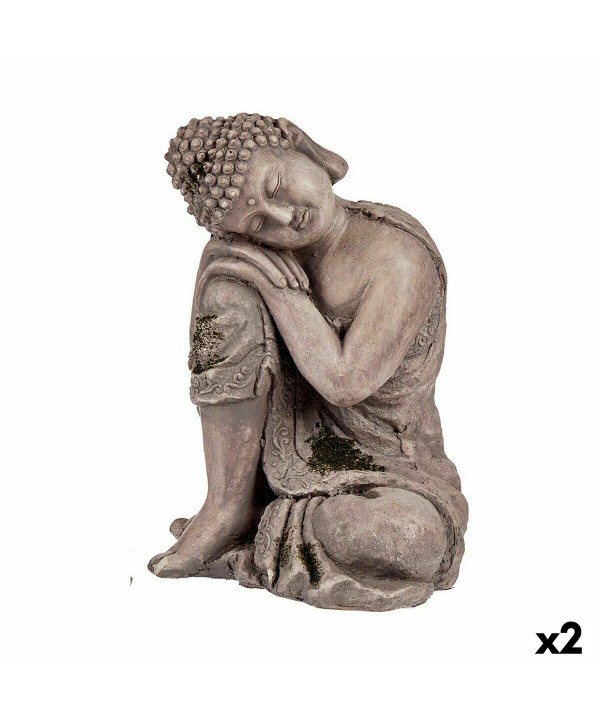 Decorative Garden Figure Ibergarden CC20447 Polyresin Buddha 23 x 34 x 28 cm (2 Units)