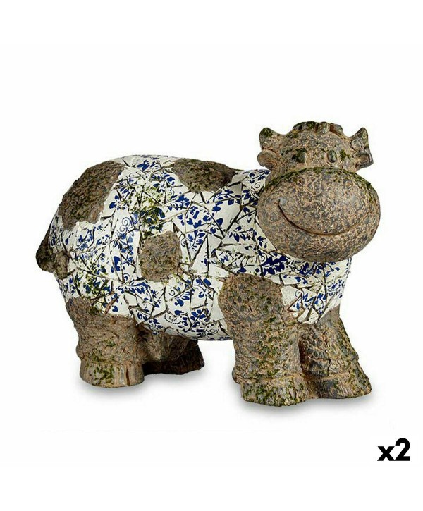 Dekorative Gartenfigur Ibergarden ZD18066 Polyesterharz Kuh 18,5 x 33,5 x 46,5 cm (2 Stück)