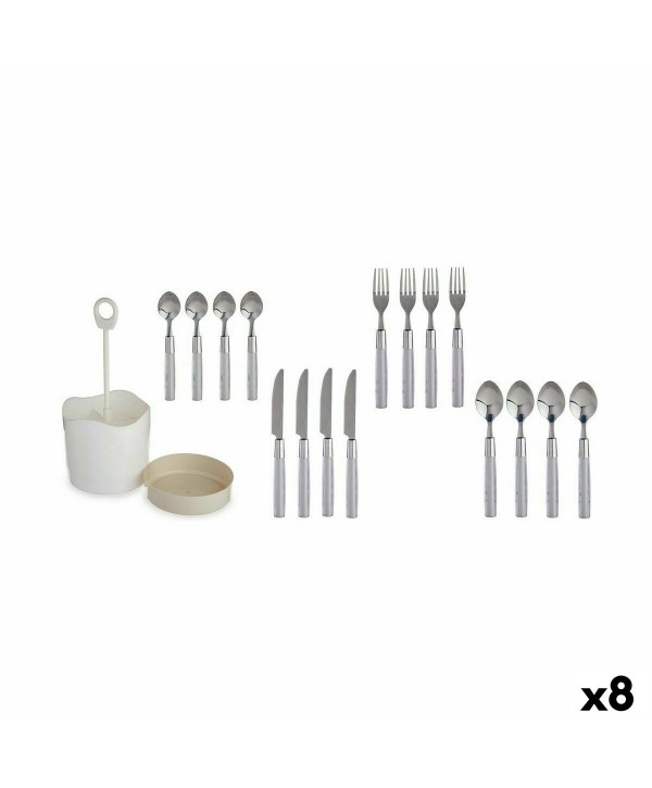 Cutlery Set Kinvara HQ223H10 Grey Stainless steel (8 Units)