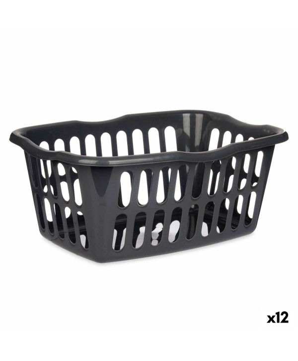 Korb Kipit 8067-A Anthrazit Polypropylen 50 L 58 x 24 x 42 cm (12 Stück)