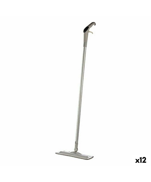 Triple Dust-Mop with Spray Kipit HW225 Stainless steel Plastic 14 x 40 x 128 cm (12 Units)