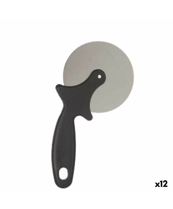 Pizza Cutter Kinvara KT171186 Black Silver Stainless steel polypropylene 21 x 1,5 x 10 cm (12 Units)