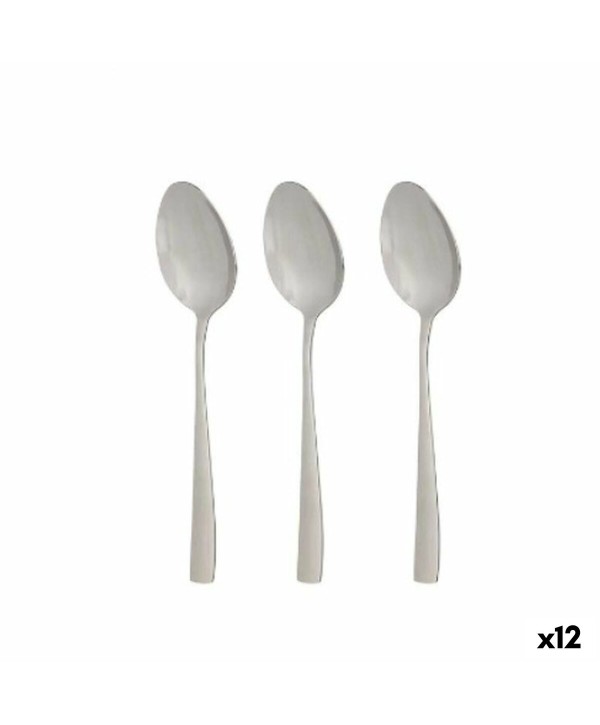 Löffel-Set Kinvara KT190017-3 Silberfarben Edelstahl 21 x 4,5 x 2,5 cm (12 Stück)