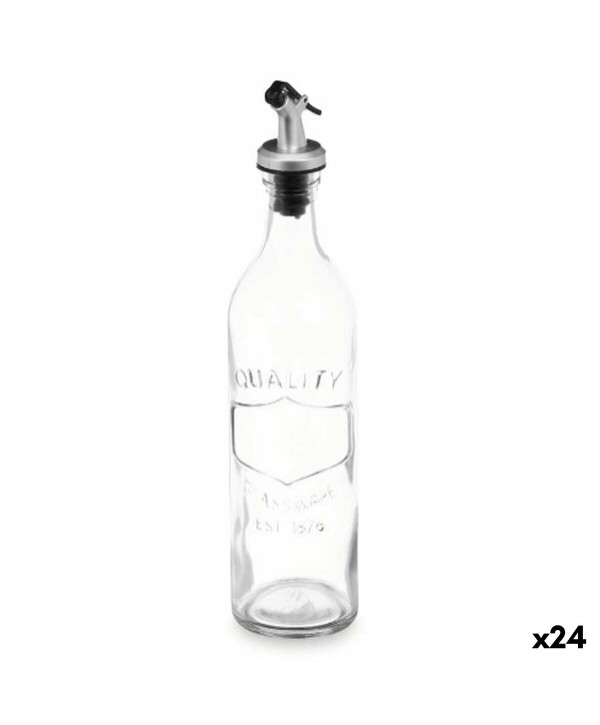 Ölfläschchen Vivalto YHP-SZ57A/TH12 Durchsichtig Glas Mit Relief 500 ml (24 Stück)