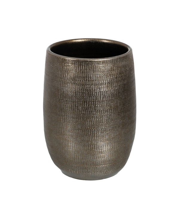 Planter Metallic Ceramic 29 x 29 x 40 cm